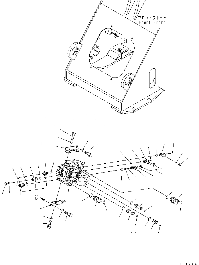 Схема запчастей Komatsu WA100-5 - ОСНОВН. КЛАПАН (ДЛЯ 3-Х СЕКЦИОНН. КЛАПАН) ГИДРАВЛИКА