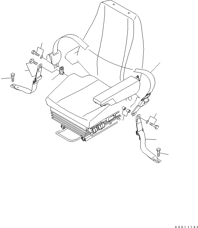 Схема запчастей Komatsu WA100-5 - РЕМЕНЬ БЕЗОПАСНОСТИ ( MM) (ВОЗД. SUSPENTION) (ISRING HAUSEN) КАБИНА ОПЕРАТОРА И СИСТЕМА УПРАВЛЕНИЯ