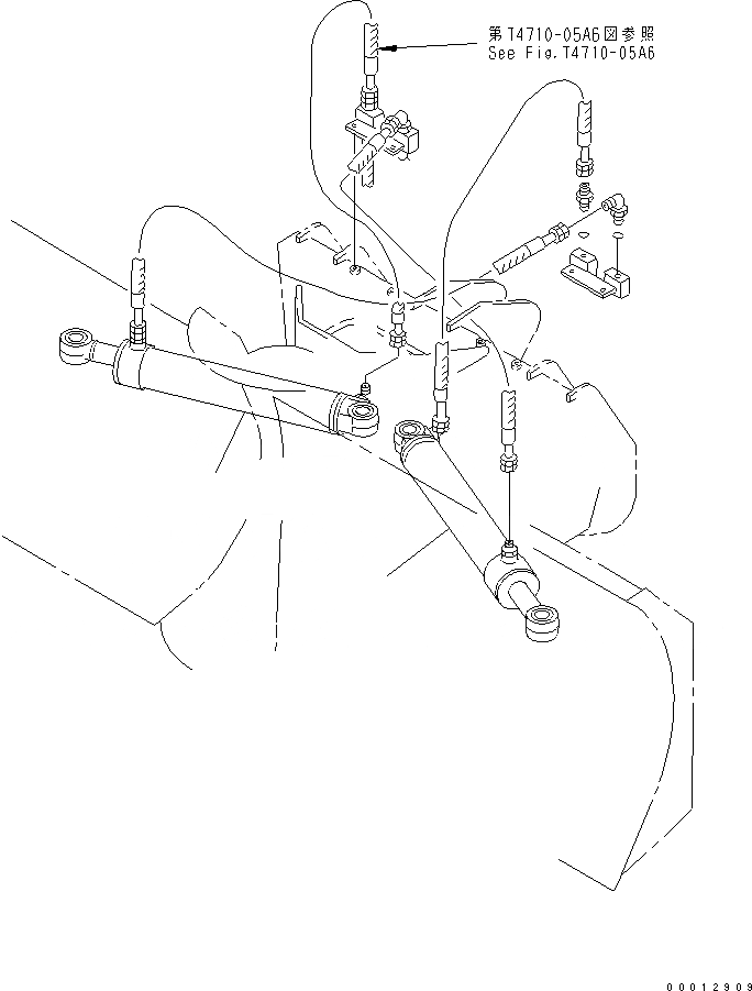 Схема запчастей Komatsu WA100-5 - ОТВАЛ (ЦИЛИНДР НАКЛОНА ЛИНИЯ /) (MULTI ОТВАЛ) РАБОЧЕЕ ОБОРУДОВАНИЕ