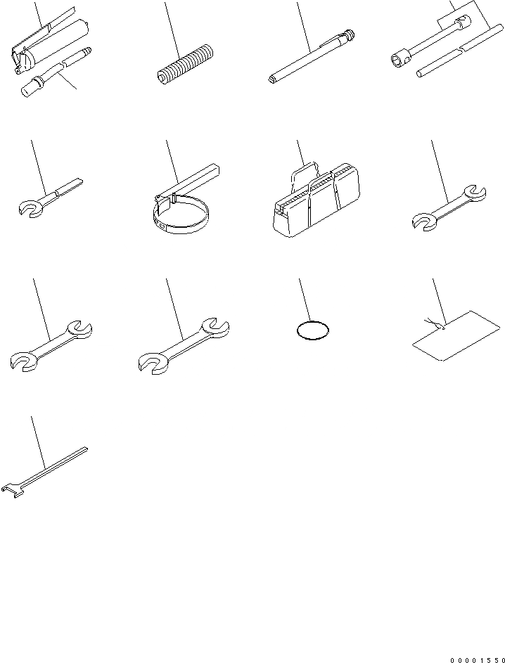 Схема запчастей Komatsu WA100-5 - ИНСТРУМЕНТ АКСЕССУАРЫ И ИНСТРУМЕНТ