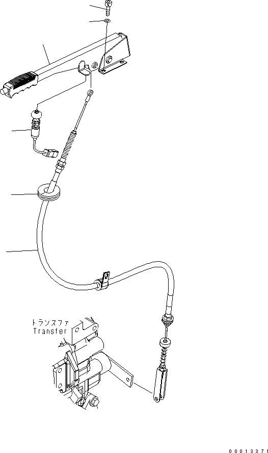 Схема запчастей Komatsu WA100-5-SN - ПОЛ (СТОЯНОЧНЫЙ ТОРМОЗ) КАБИНА ОПЕРАТОРА И СИСТЕМА УПРАВЛЕНИЯ