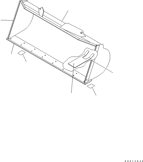 Схема запчастей Komatsu WA100-5-SN - КОВШ .M (С РЕЖУЩ. КРОМКОЙ НА БОЛТАХ¤ .M) РАБОЧЕЕ ОБОРУДОВАНИЕ