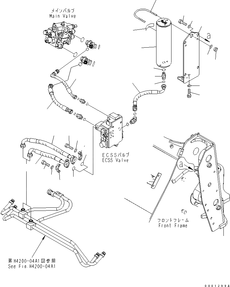 Схема запчастей Komatsu WA100-5-CN - ГИДРОЛИНИЯ (E.C.S.S ACCUMLATOR) ГИДРАВЛИКА
