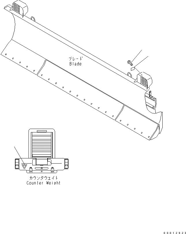 Схема запчастей Komatsu WA100-5-CN - ОТВАЛ (КРОМКА) (P.A.P.OR S.P.A.P.)(С SHOCK CANCEL) РАБОЧЕЕ ОБОРУДОВАНИЕ