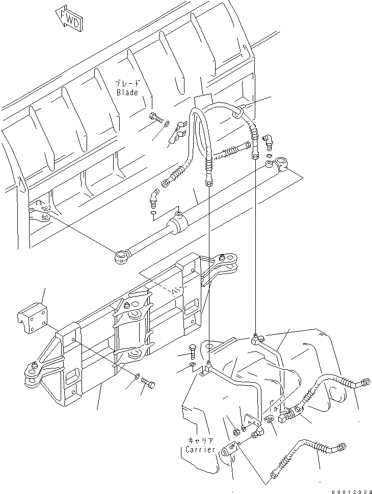 Схема запчастей Komatsu WA100-5-CN - ОТВАЛ ( SIFT ЛИНИЯ ЦИЛИНДРА И РАМА) (S.P.A.P.) РАБОЧЕЕ ОБОРУДОВАНИЕ