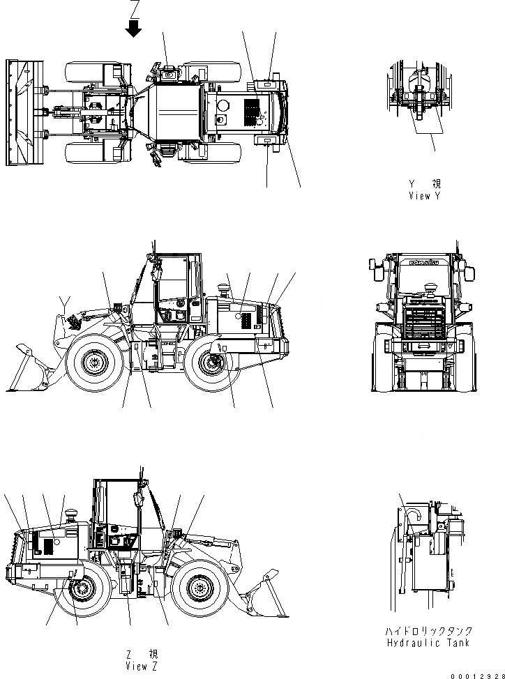 Схема запчастей Komatsu WA100-5-CN - МАРКИРОВКА МАРКИРОВКА