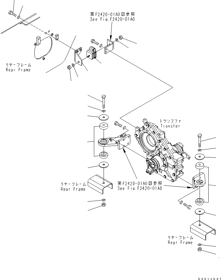 Схема запчастей Komatsu WA100-5-SS - ПЕРЕДАЧА КРЕПЛЕНИЕ ТРАНСМИССИЯ