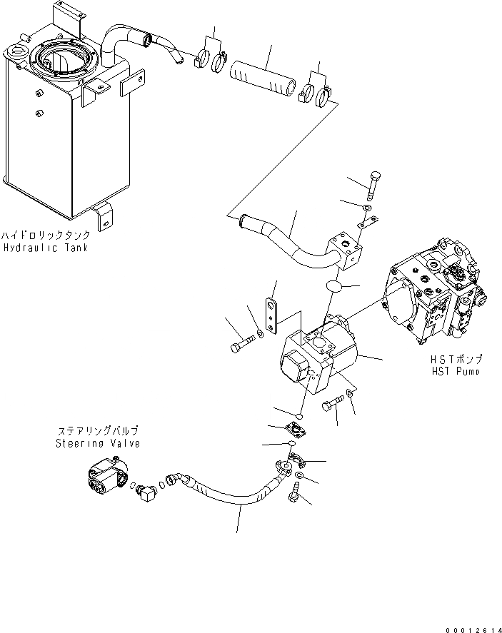 Схема запчастей Komatsu WA100-5-SS - ГИДР. НАСОС. ГИДРАВЛИКА