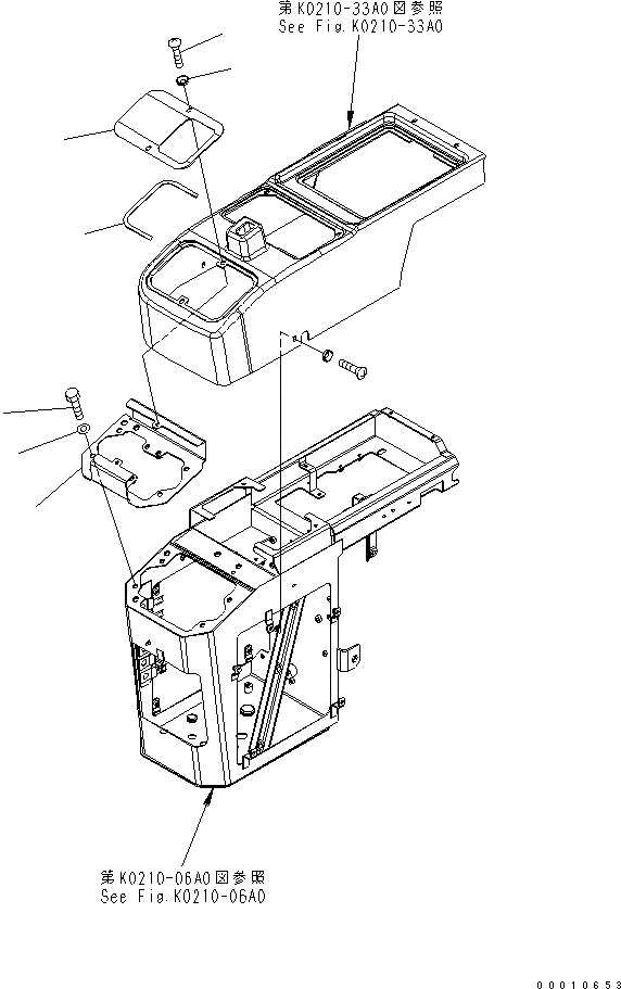 Схема запчастей Komatsu WA100-5-SS - ПОЛ (КРЫШКАПРАВ.) КАБИНА ОПЕРАТОРА И СИСТЕМА УПРАВЛЕНИЯ