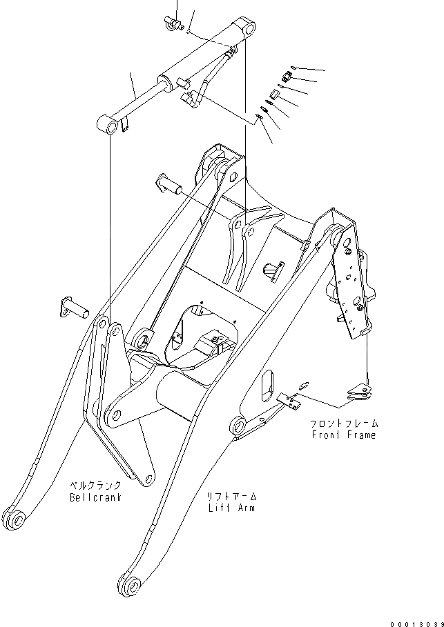 Схема запчастей Komatsu WA100-5-TK - ЦИЛИНДР КОВША РАБОЧЕЕ ОБОРУДОВАНИЕ