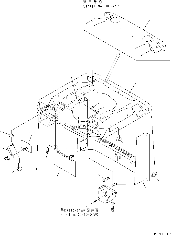 Схема запчастей Komatsu WA100M-3 - КАБИНА (ЧАСТИ ИНТЕРЬЕРА¤ /)(№-) OPERATIORS ОБСТАНОВКА И СИСТЕМА УПРАВЛЕНИЯ