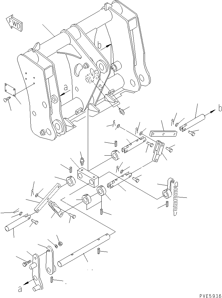 Схема запчастей Komatsu WA100M-3 - СОЕДИНИТ. УСТР-ВО (ДЛЯ P.A.P.)(№-) РАБОЧЕЕ ОБОРУДОВАНИЕ