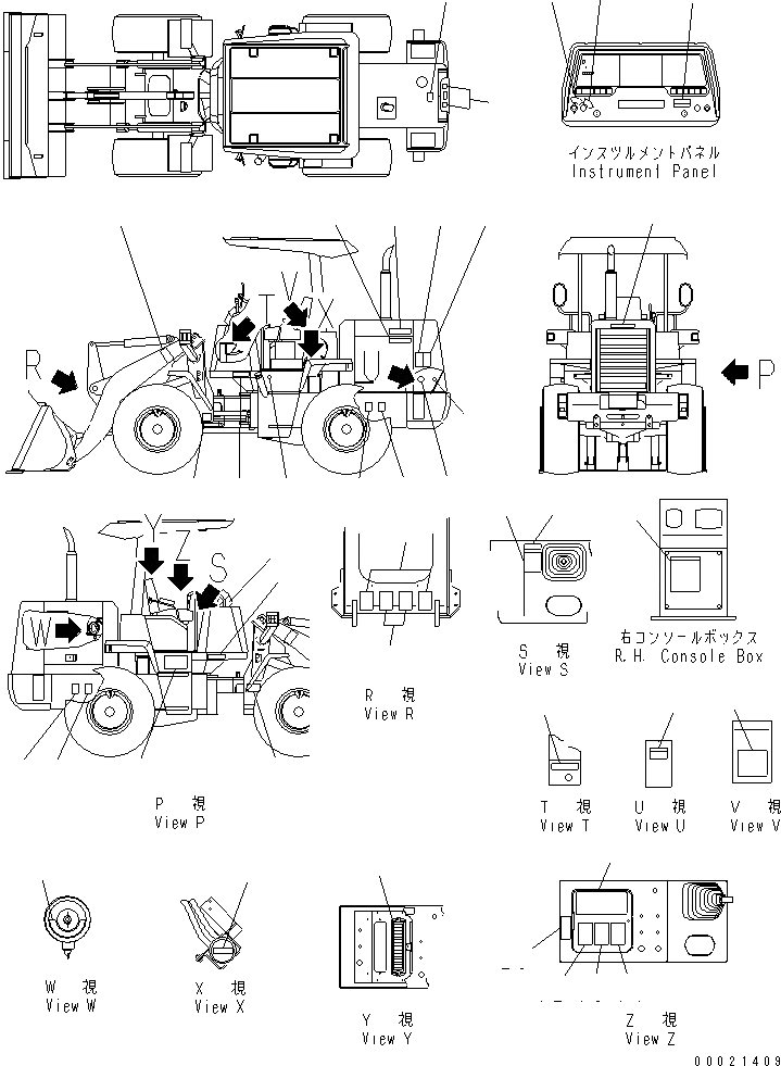 Схема запчастей Komatsu WA100M-3 - МАРКИРОВКА(№-) МАРКИРОВКА