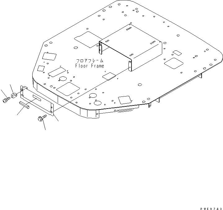 Схема запчастей Komatsu WA100M-3-CB - ПОЛ (COVER) (С КАБИНОЙ)(№-) OPERATIORS ОБСТАНОВКА И СИСТЕМА УПРАВЛЕНИЯ