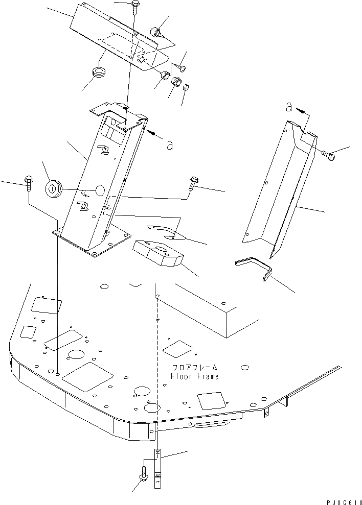 Схема запчастей Komatsu WA100M-3-CB - ПОЛ (ПРИБОРНАЯ ПАНЕЛЬ) (С КАБИНОЙ)(№-) OPERATIORS ОБСТАНОВКА И СИСТЕМА УПРАВЛЕНИЯ