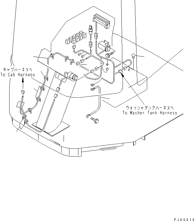 Схема запчастей Komatsu WA100M-3-CB - КАБИНА ЭЛЕКТР.(№-) OPERATIORS ОБСТАНОВКА И СИСТЕМА УПРАВЛЕНИЯ