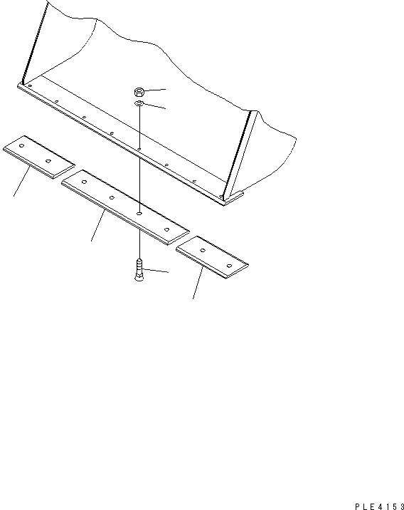Схема запчастей Komatsu WA100M-3-CB - БОЛТ-ON РЕЖУЩ. КРОМКА РАБОЧЕЕ ОБОРУДОВАНИЕ