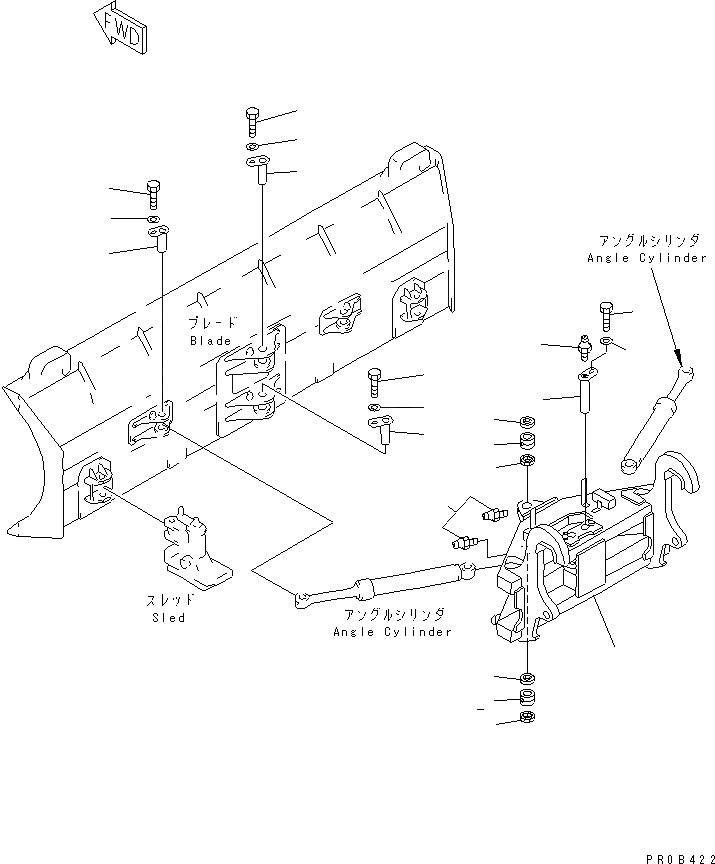 Схема запчастей Komatsu WA100M-3-CB - P.A.P.(НЕСУЩИЙ ЭЛЕМЕНТ) (С MULTI COPLER) РАБОЧЕЕ ОБОРУДОВАНИЕ