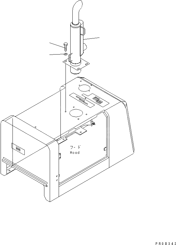 Схема запчастей Komatsu WA100M-3-CN - ВЫХЛОПНАЯ ТРУБА (ДЛЯ FOLDING НАВЕС) КОМПОНЕНТЫ ДВИГАТЕЛЯ