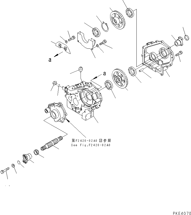 Схема запчастей Komatsu WA100M-3-CN - ПЕРЕДАЧА (ВНУТР. ЧАСТИ¤ /) ТРАНСМИССИЯ
