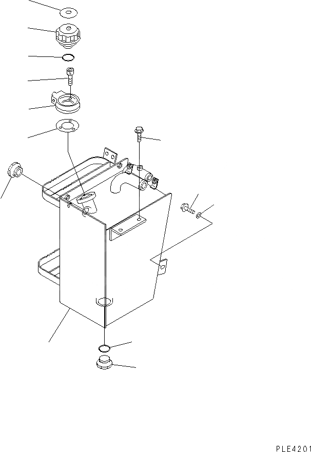 Схема запчастей Komatsu WA100M-3-CN - ГИДР. БАК.(№-) ГИДРАВЛИКА