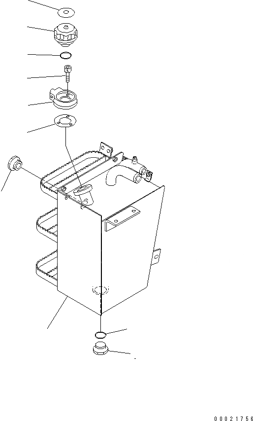 Схема запчастей Komatsu WA100M-3-CN - ГИДР. БАК.(№-) ГИДРАВЛИКА