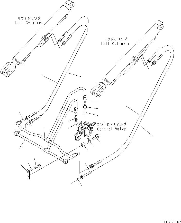 Схема запчастей Komatsu WA100M-3-CN - ГИДРАВЛ ЛИНИЯ (ЛИНИЯ ГИДРОЦИЛИНДРА ПОДЪЕМА)(№-) ГИДРАВЛИКА