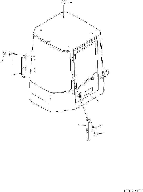 Схема запчастей Komatsu WA100M-3-CN - КАБИНА (HANDRAIL)(№-) OPERATIORS ОБСТАНОВКА И СИСТЕМА УПРАВЛЕНИЯ