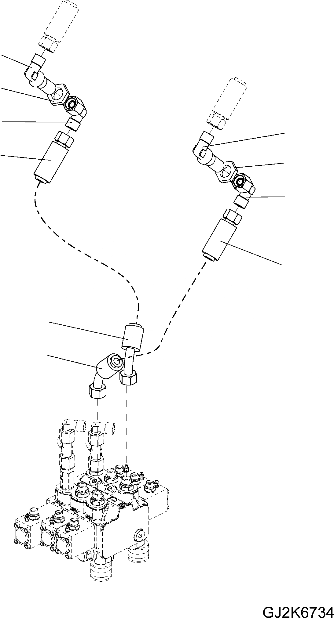 Схема запчастей Komatsu WA100M-6 - ГИДРАВЛ ЛИНИЯ (/) H ГИДРАВЛИКА