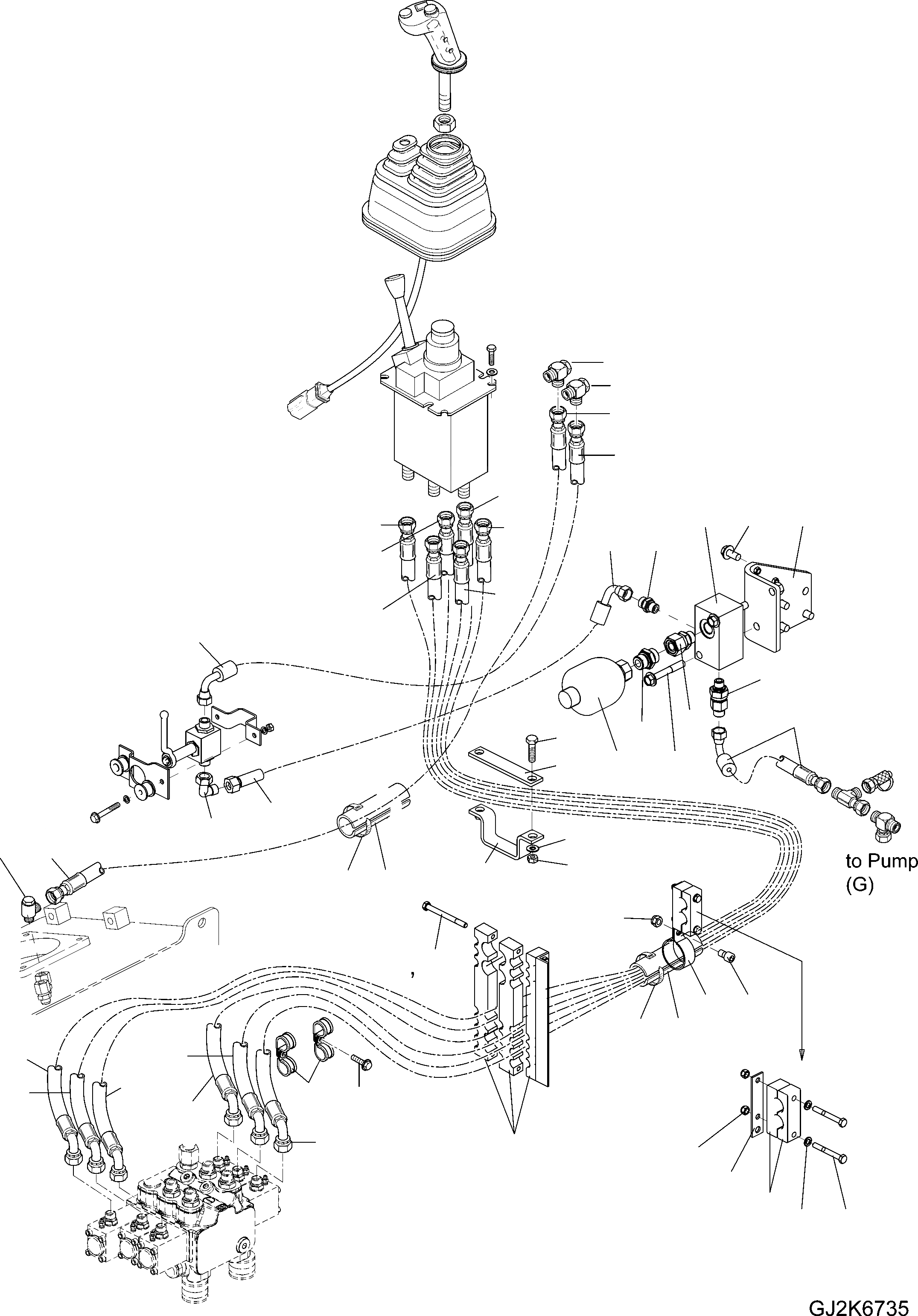 Схема запчастей Komatsu WA100M-6 - ГИДРАВЛ ЛИНИЯ (/) H ГИДРАВЛИКА
