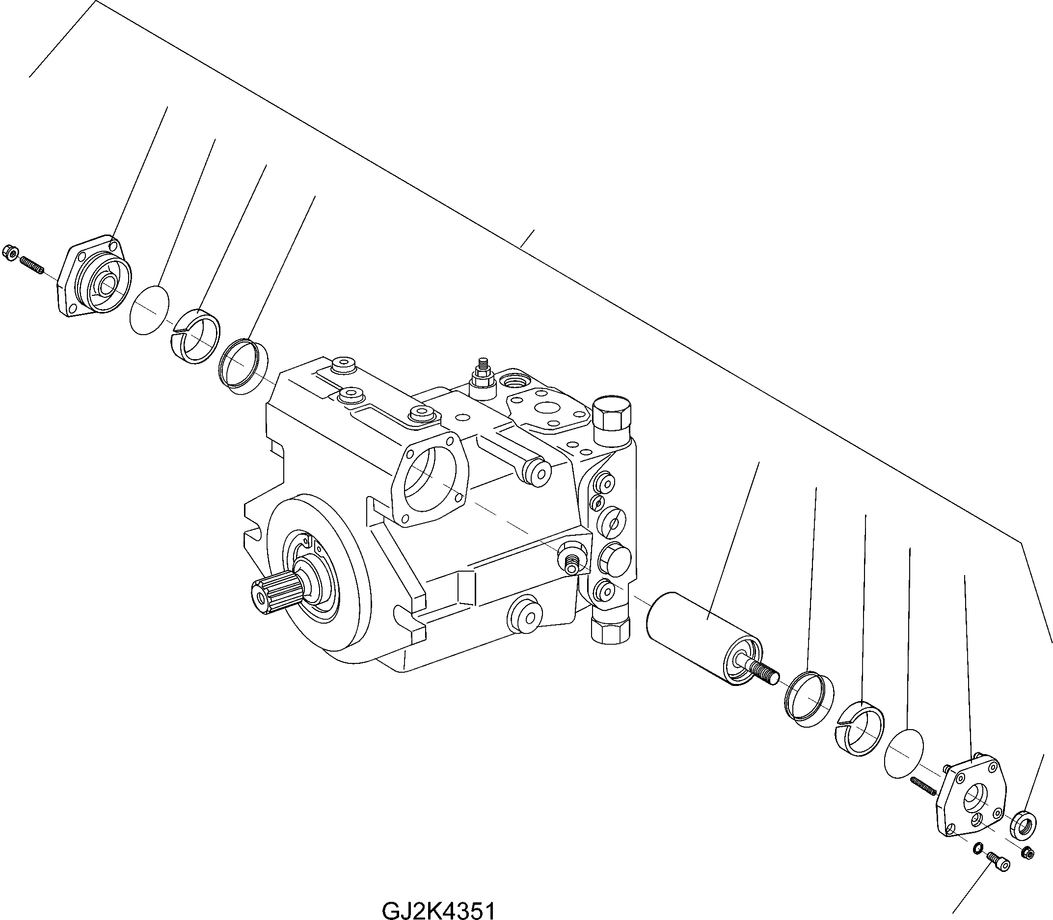 Схема запчастей Komatsu WA100M-5 20 km - AXIAL ПОРШЕНЬ НАСОС AXIAL ПОРШЕНЬ НАСОС