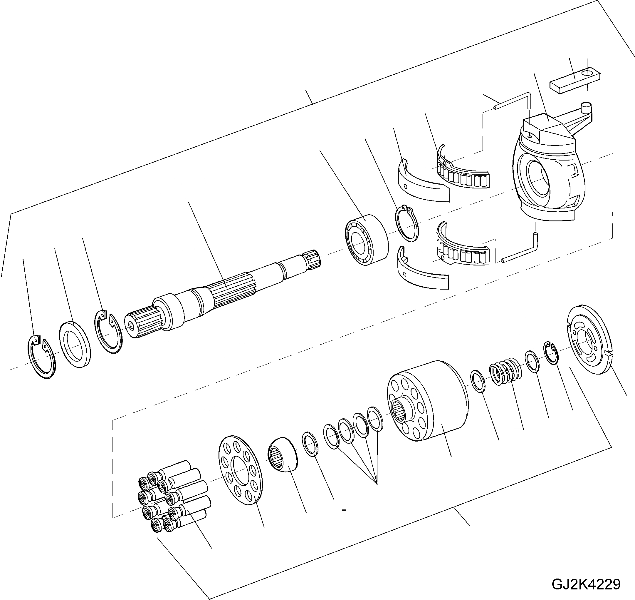 Схема запчастей Komatsu WA100M-5 30 km - AXIAL ПОРШЕНЬ НАСОС AXIAL ПОРШЕНЬ НАСОС