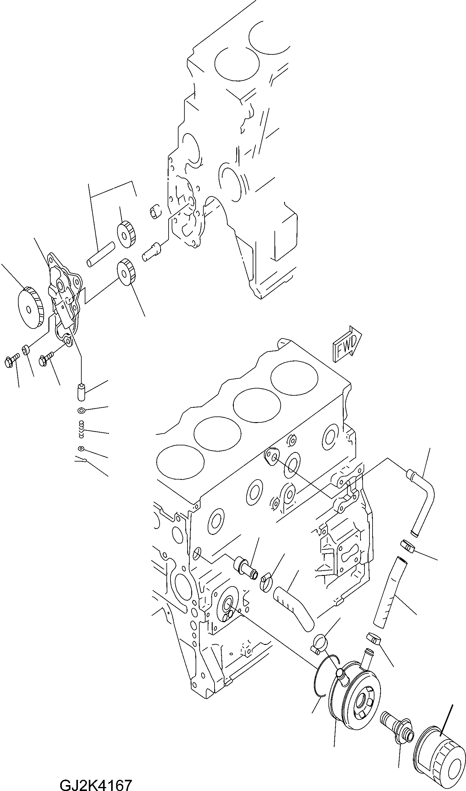Схема запчастей Komatsu WA100M-5 20 km - ДВИГАТЕЛЬ СМАЗКА ДВИГАТЕЛЬ, КРЕПЛЕНИЕ ДВИГАТЕЛЯ