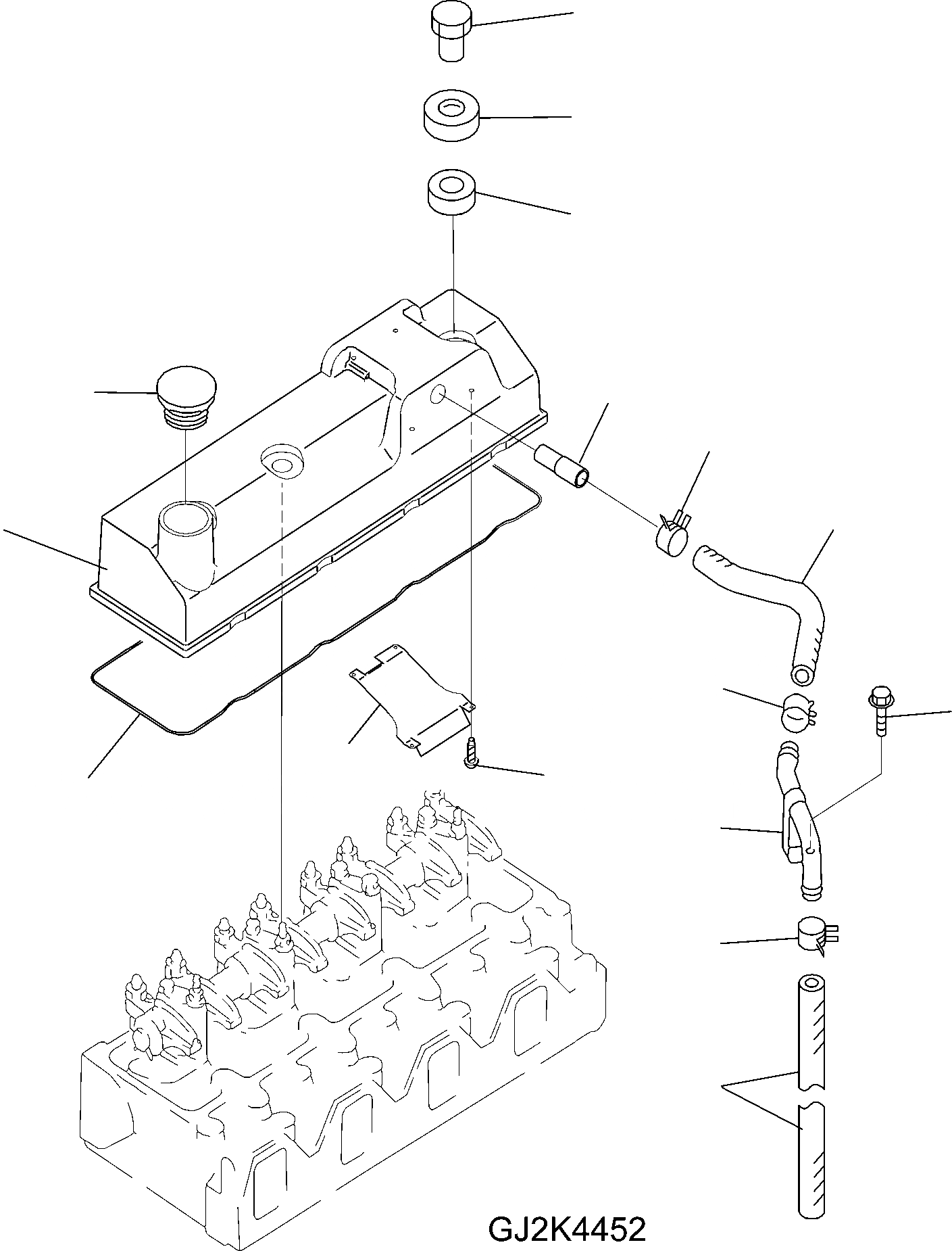 Схема запчастей Komatsu WA100M-5 20 km - ГОЛОВКА ЦИЛИНДРОВ COVER, ATTACHING ЧАСТИ ДВИГАТЕЛЬ, КРЕПЛЕНИЕ ДВИГАТЕЛЯ