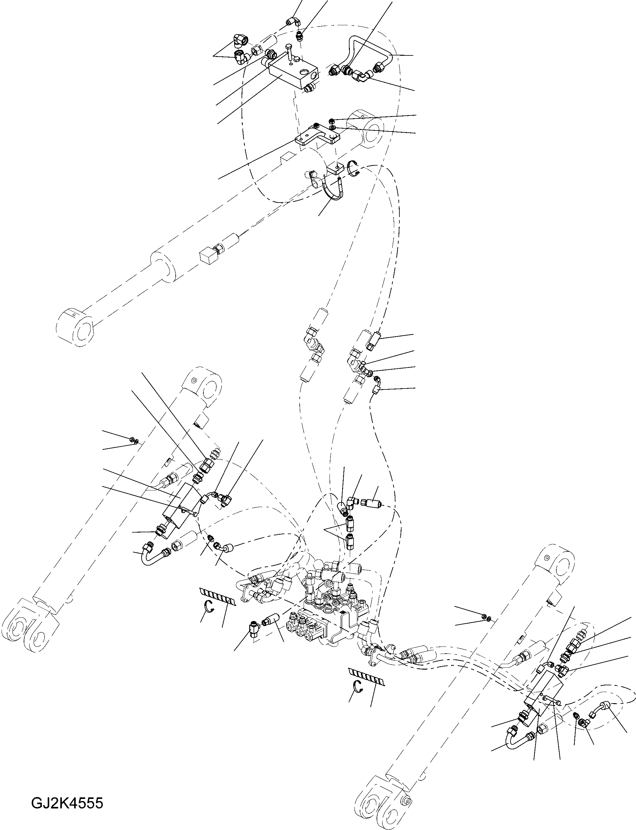 Схема запчастей Komatsu WA100M-5 20 km - ШЛАНГИ RUPTURE ПРЕДОХРАНИТЕЛЬН. БЛОК, ЧАСТЬ  ГИДРАВЛИКА