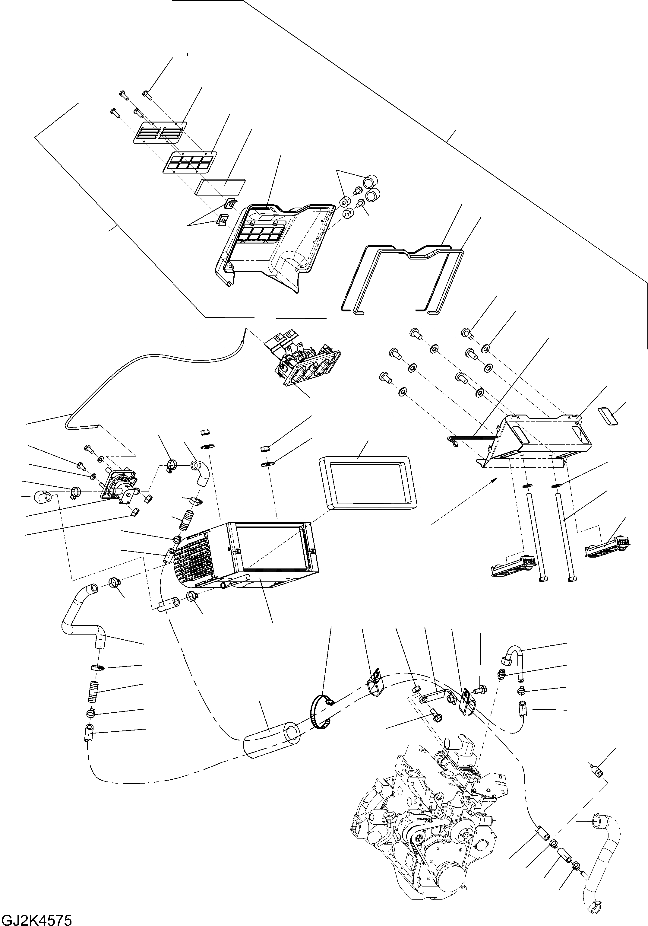 Схема запчастей Komatsu WA100M-5 20 km - ОБОГРЕВАТЕЛЬ. ПРИВОДRS КАБИНА
