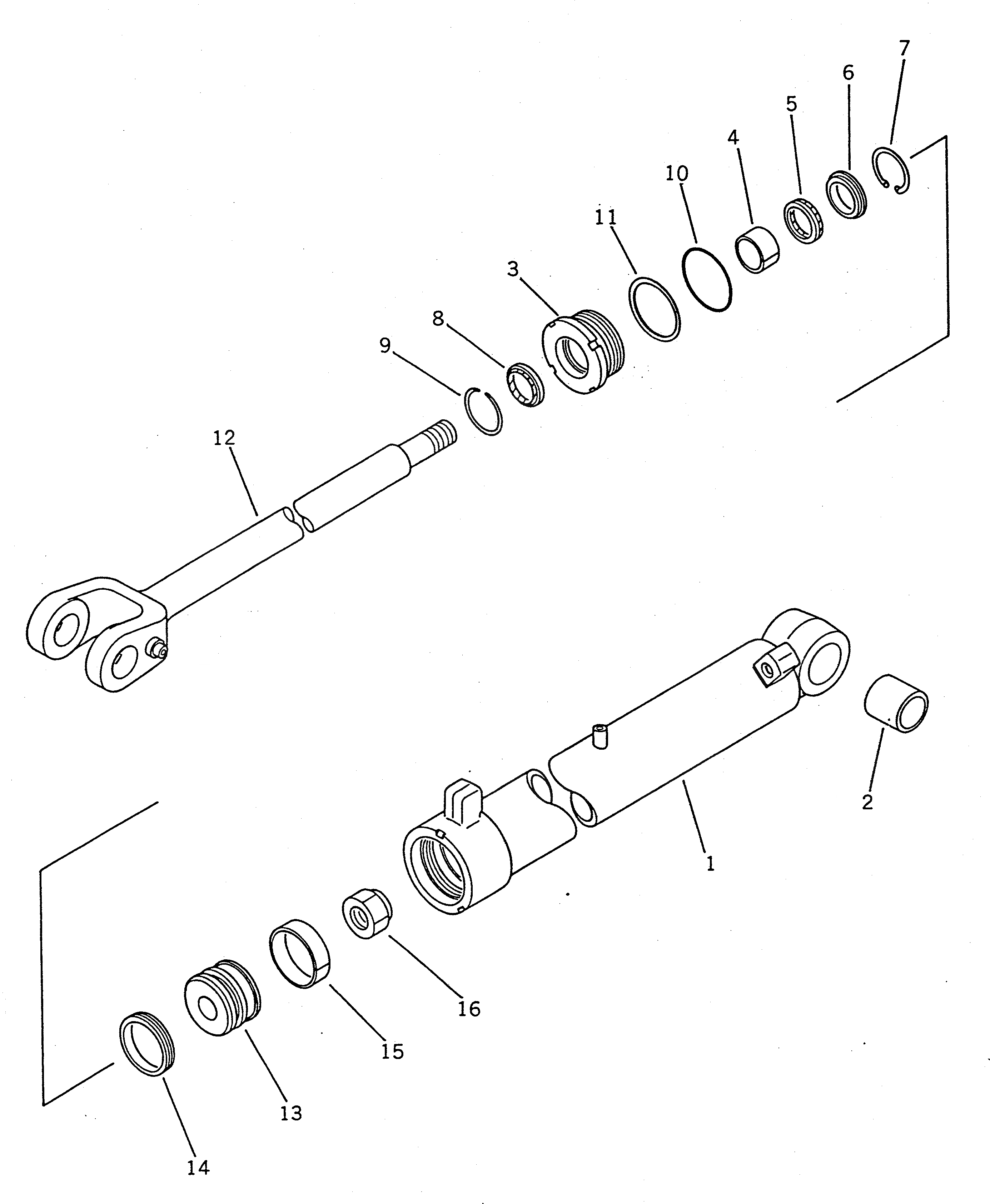 Схема запчастей Komatsu WA100SSS-1 - ГИДРОЦИЛИНДР ПОДЪЕМА УПРАВЛ-Е РАБОЧИМ ОБОРУДОВАНИЕМ