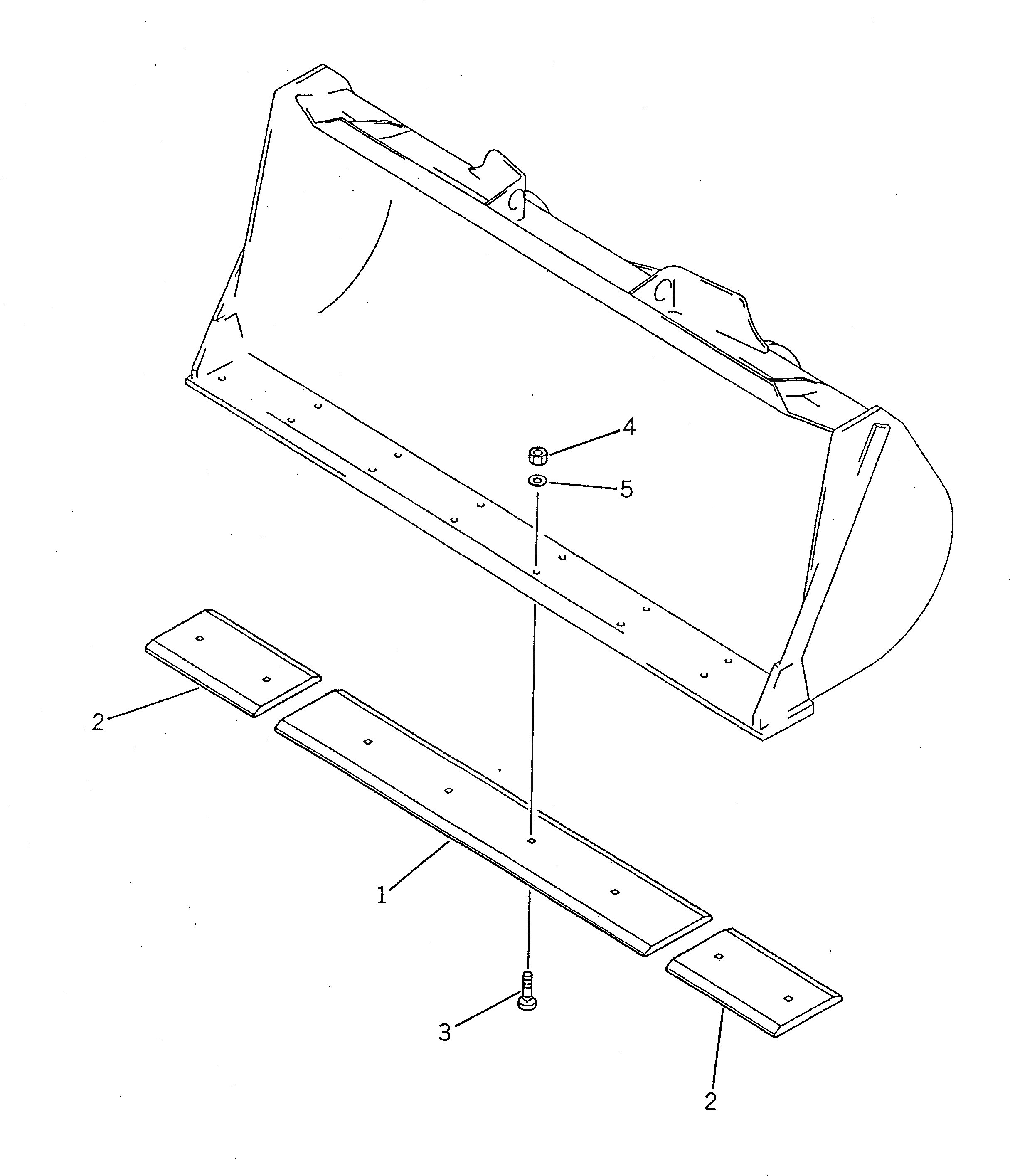 Схема запчастей Komatsu WA100SSS-1 - РЕЖУЩ. КРОМКА (ДЛЯ MM ШИР.) (КОВШ WELDED КРОМКА ЧАСТЬ NO.-7-) РАБОЧЕЕ ОБОРУДОВАНИЕ