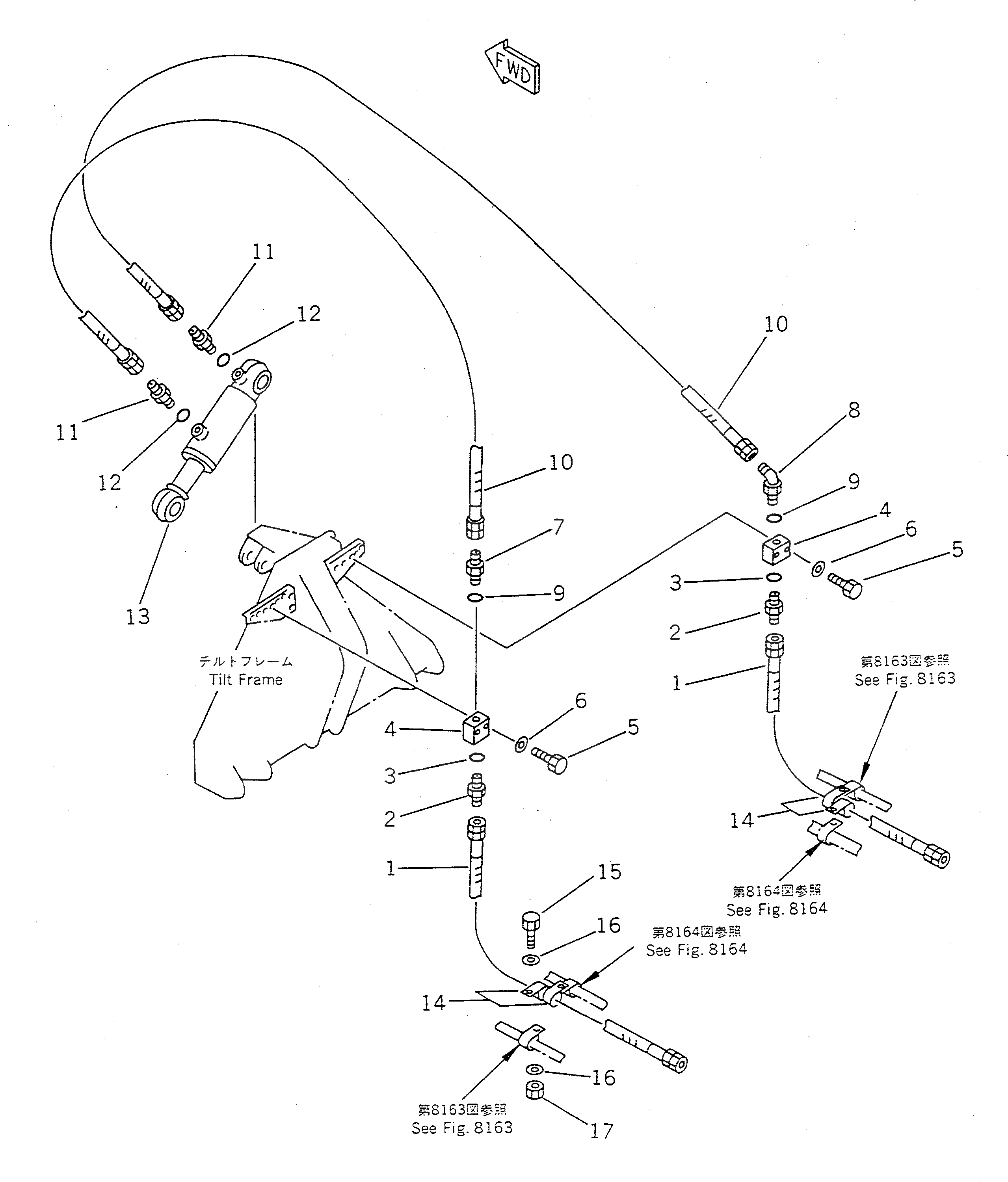 Схема запчастей Komatsu WA100SSS-1 - БОКОВ. СДВИГ¤ PITCH И ANGLE SNOW PНИЗ. (ЦИЛИНДР ПЕРЕКОСА ЛИНИЯ)    (С НАКЛОНЯЕМ.)(№-) СПЕЦ. APPLICATION ЧАСТИ