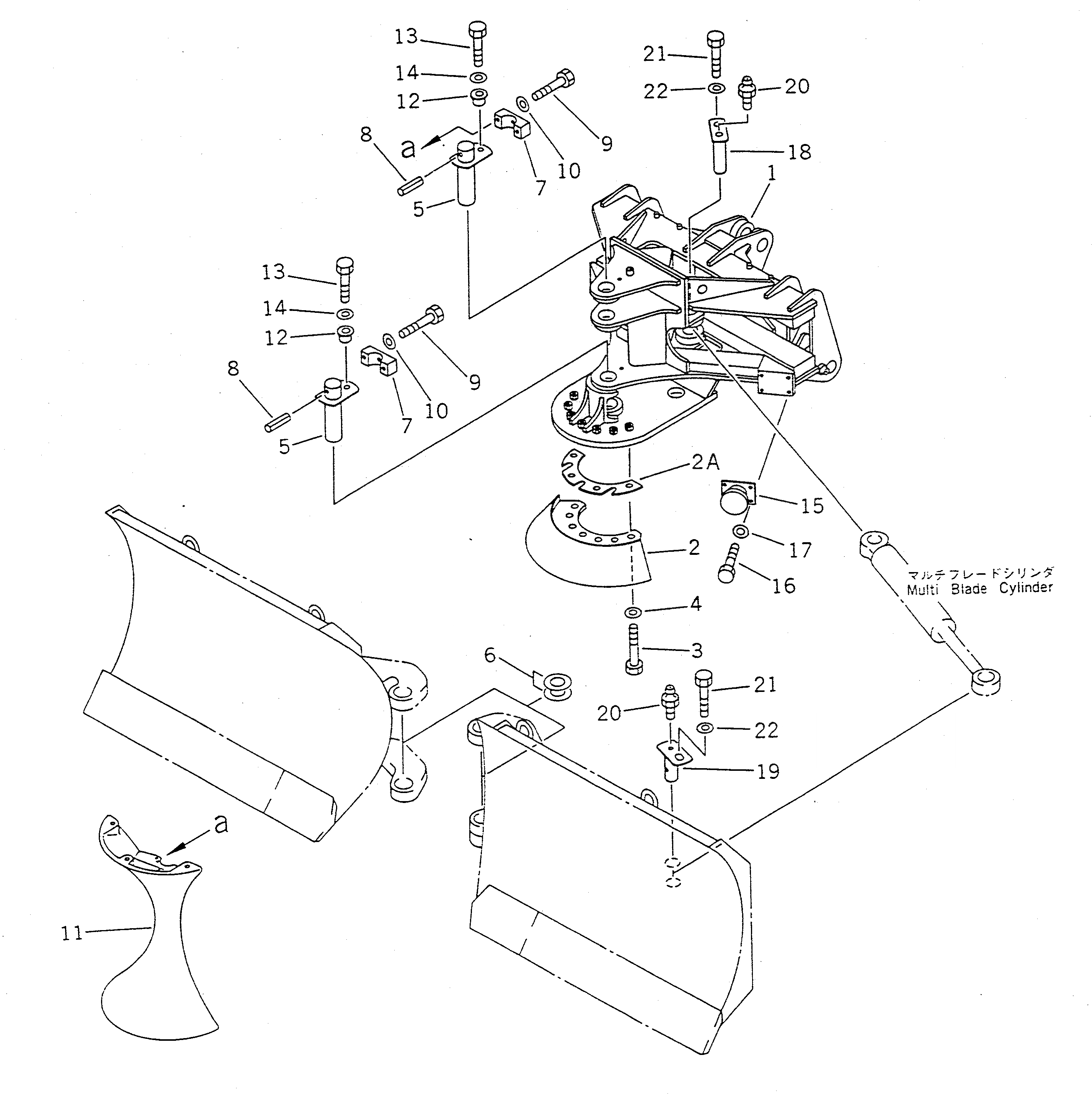 Схема запчастей Komatsu WA100SSS-1 - MULTI ОТВАЛ НЕСУЩИЙ ЭЛЕМЕНТ(№.-) СПЕЦ. APPLICATION ЧАСТИ
