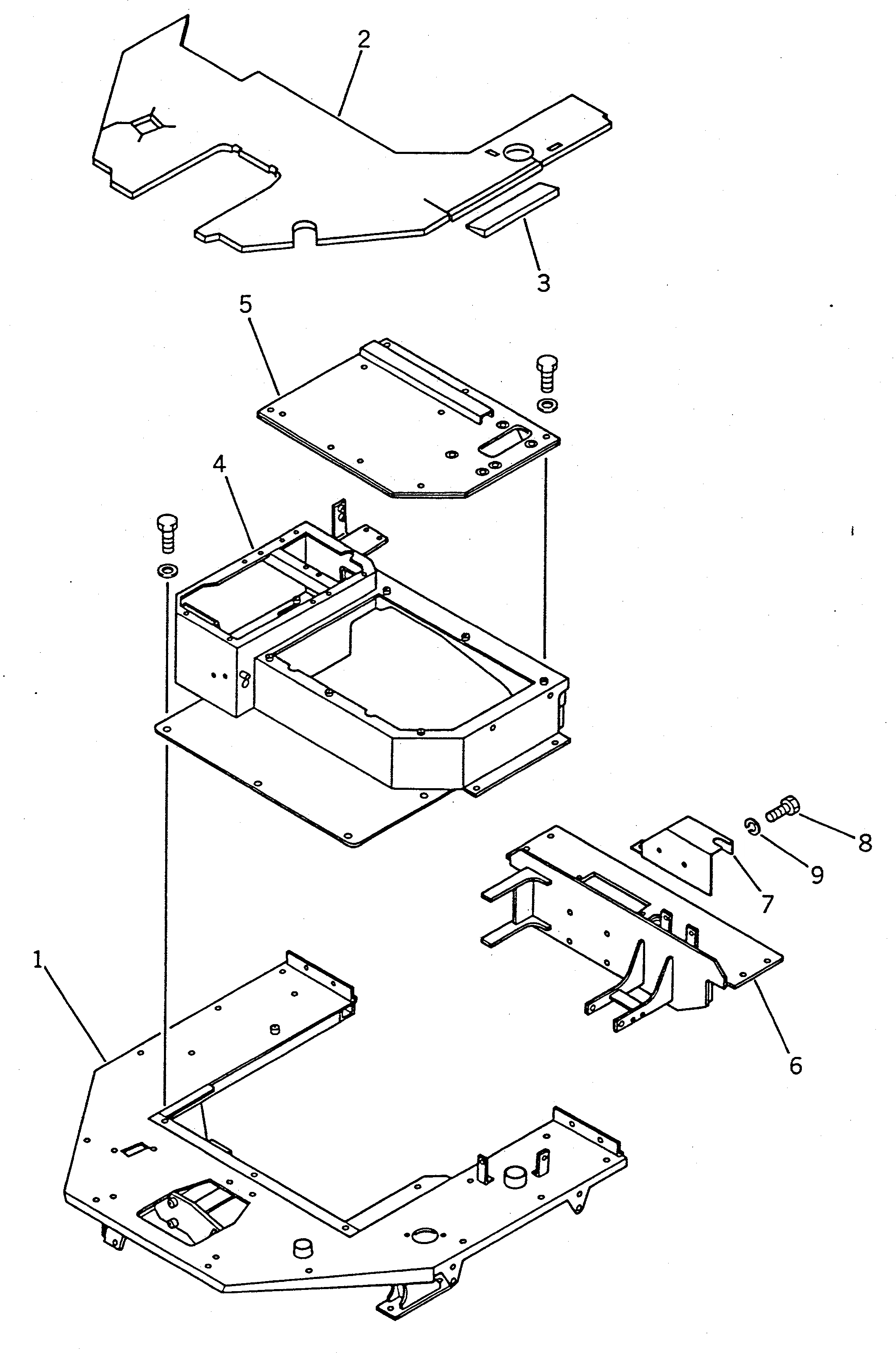 Схема запчастей Komatsu WA100SS-1 - ОБОГРЕВАТЕЛЬ. И АНТИОБЛЕДЕНИТЕЛЬ (/)(№-9999) РАМА И ЧАСТИ КОРПУСА