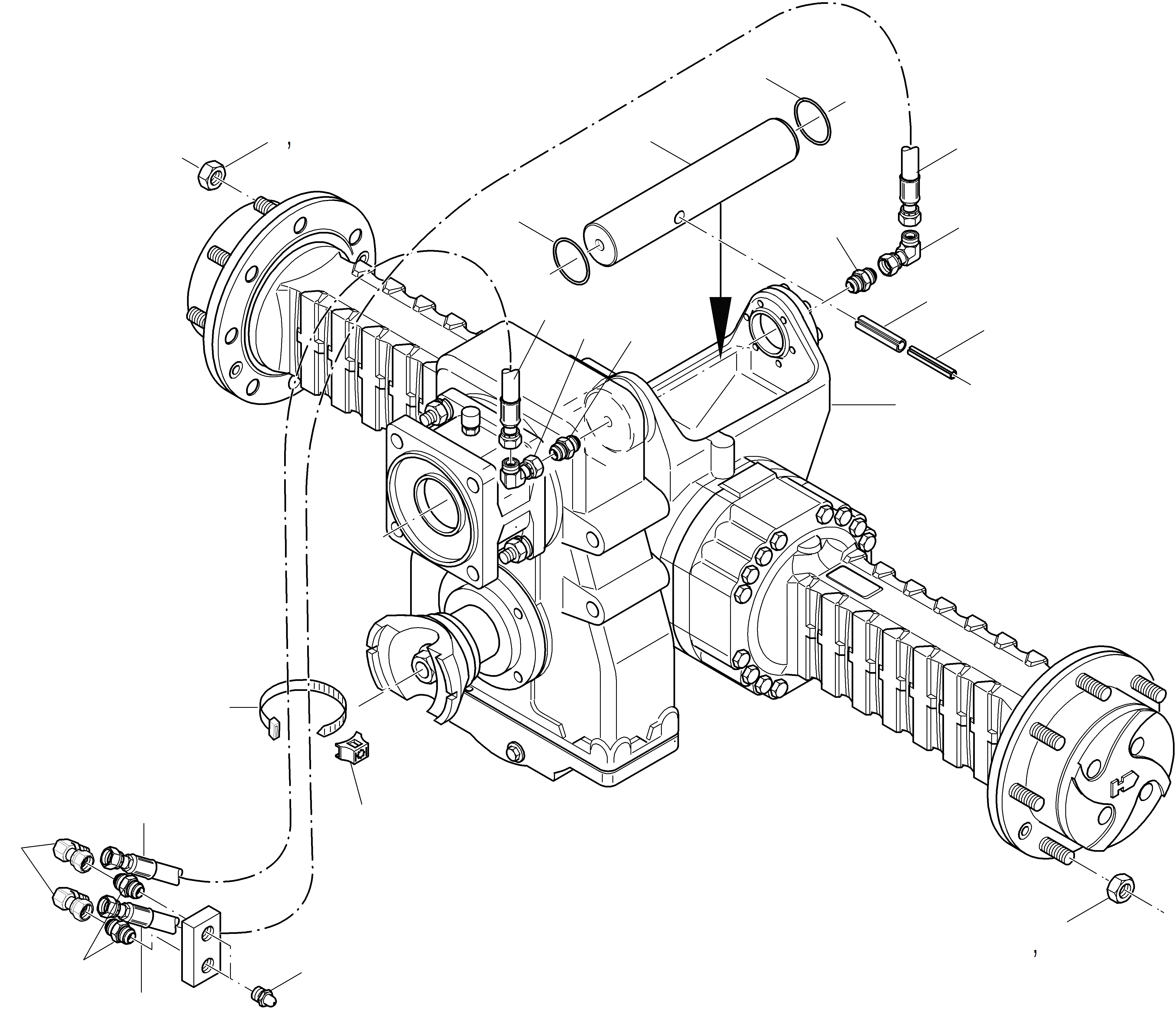 Схема запчастей Komatsu WA115-3 - ЗАДН. МОСТ ЗАДН. МОСТ
