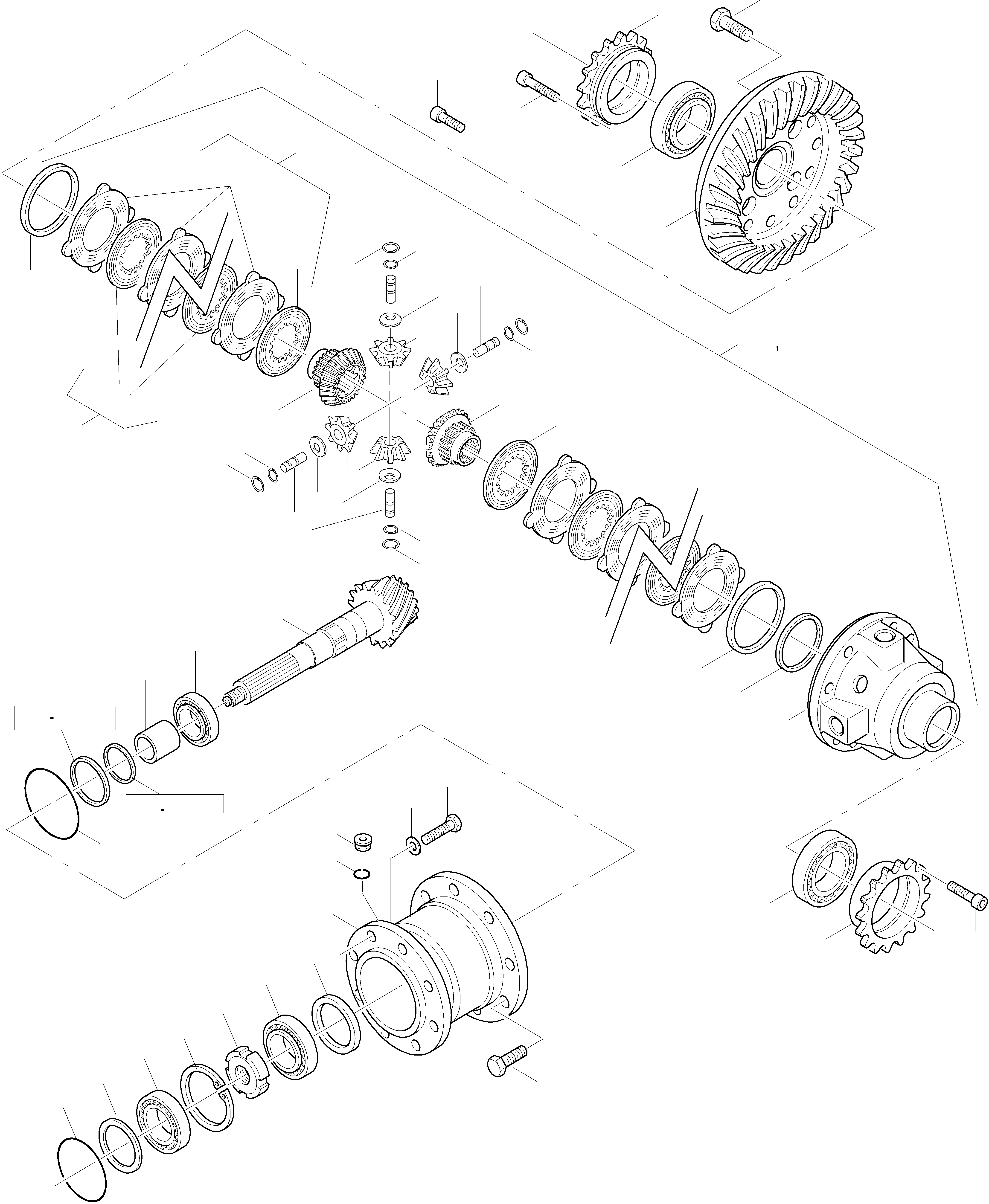 Схема запчастей Komatsu WA115-3 - МОСТ INSERT, ЗАДН. МОСТ ЗАДН. МОСТ