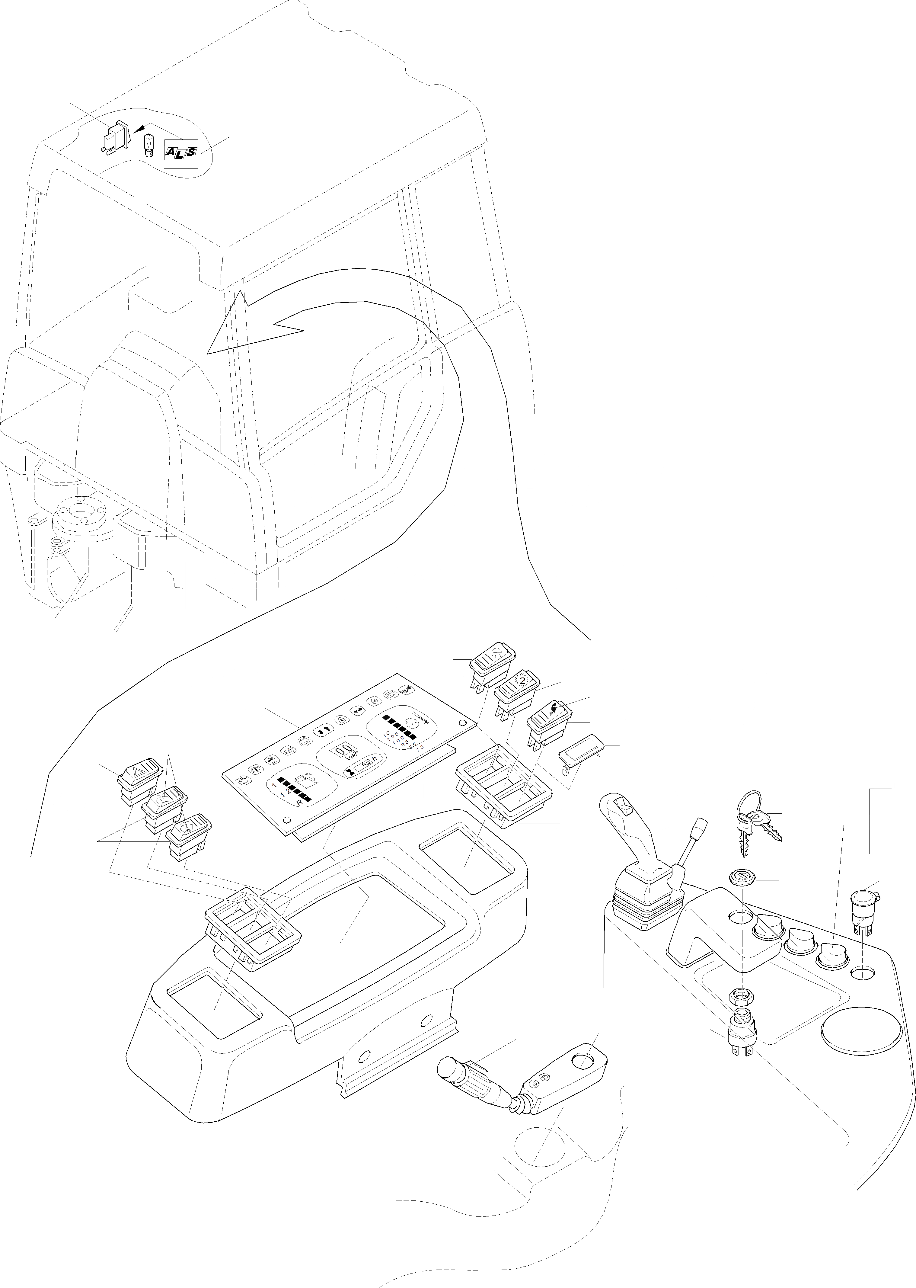 Схема запчастей Komatsu WA115-3 - INSTRUMENT КОРПУС И INSTRUMENTS ЭЛЕКТРИЧ. СИСТЕМА