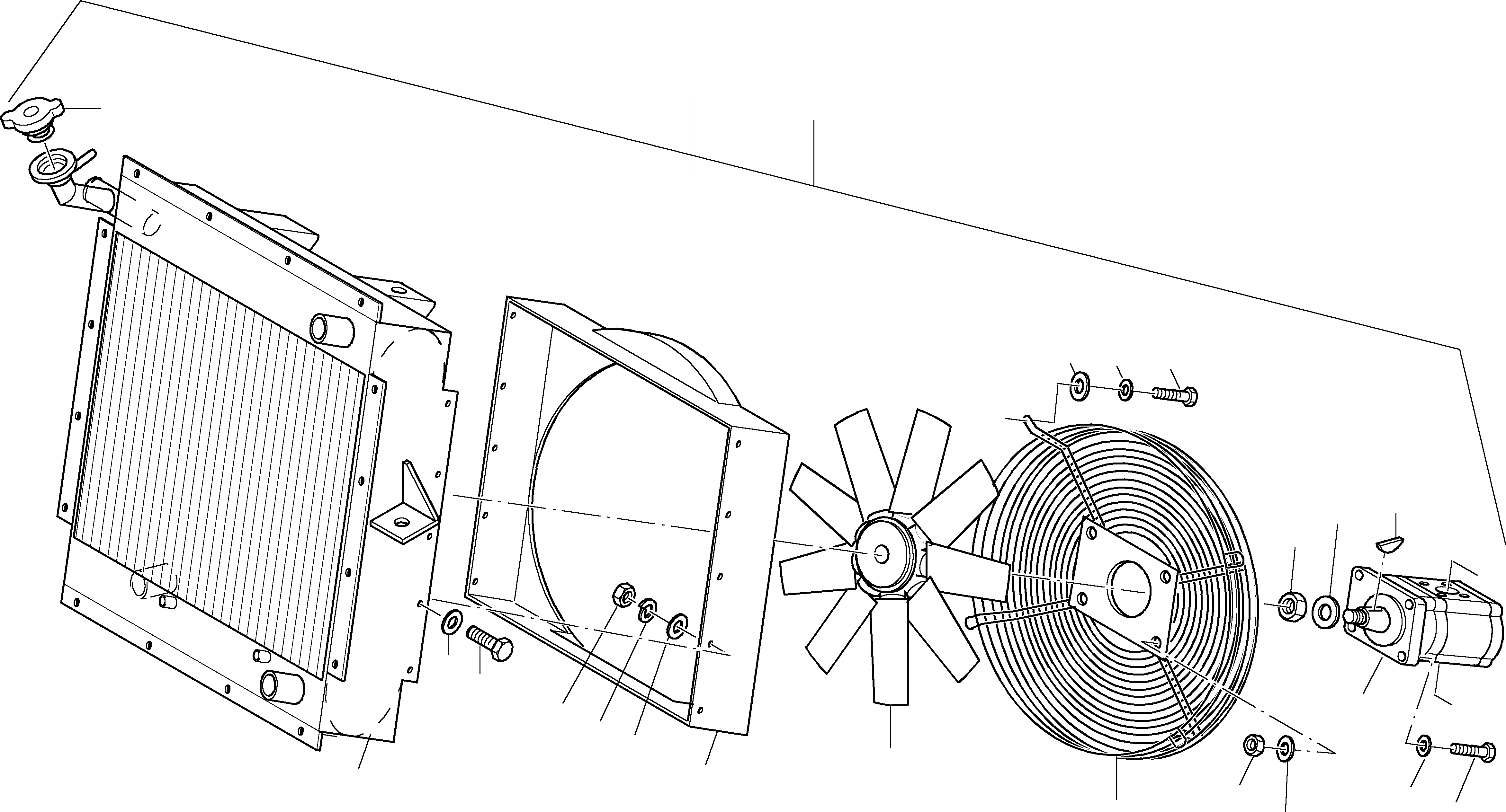 Схема запчастей Komatsu WA115-3 - РАДИАТОР СИСТЕМА ОХЛАЖДЕНИЯ