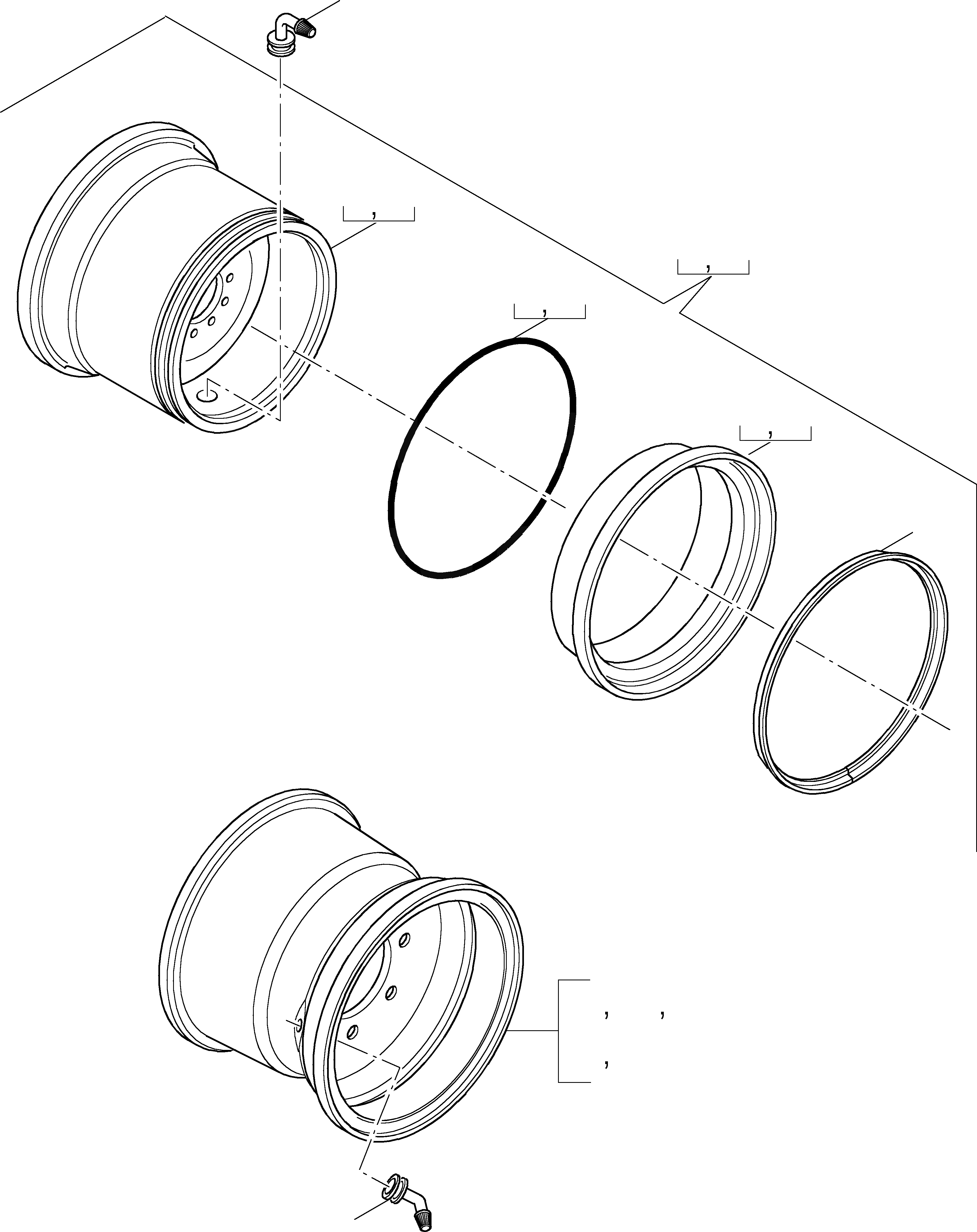Схема запчастей Komatsu WA115-3 - DISC КОЛЕСА DISC КОЛЕСА, ЦЕПЬ