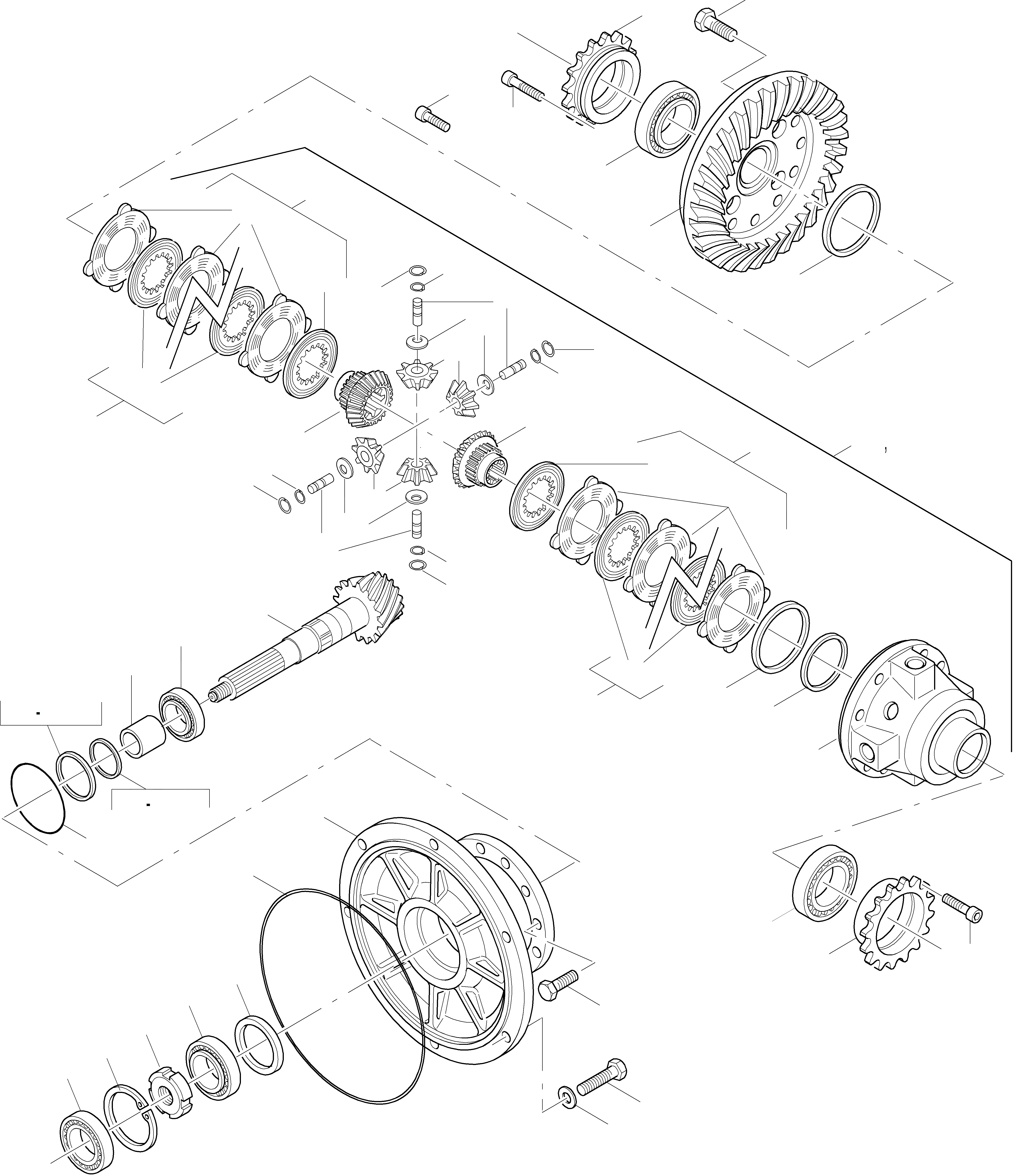Схема запчастей Komatsu WA115-3 - МОСТ INSERT, ЗАДН. МОСТ ЗАДН. МОСТ