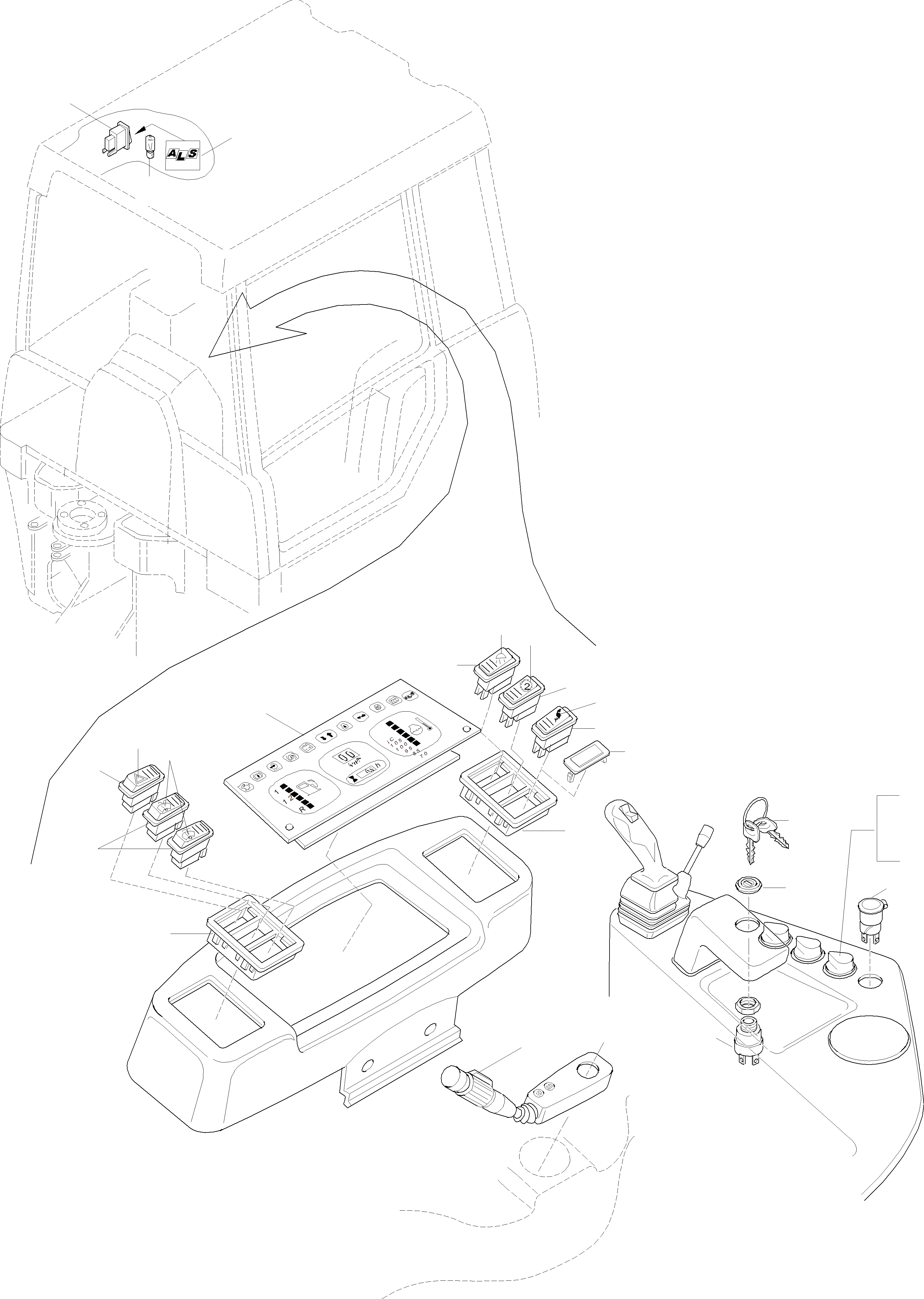 Схема запчастей Komatsu WA115-3 - INSTRUMENT КОРПУС И INSTRUMENTS ЭЛЕКТРИЧ. СИСТЕМА