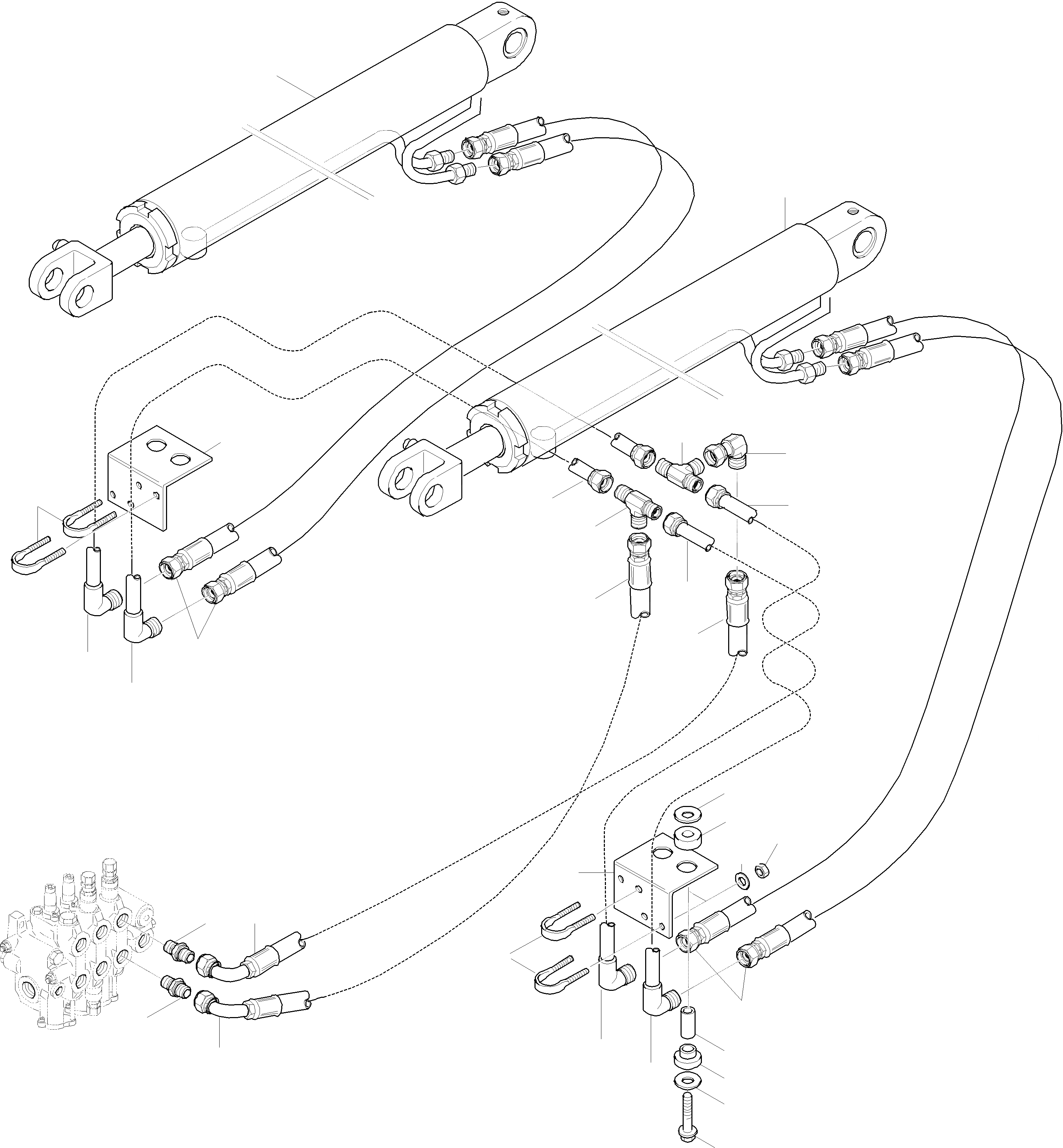 Схема запчастей Komatsu WA115-3 - ГИДРОЦИЛИНДР ПОДЪЕМА И ТРУБЫS, EXECUTION I ГИДРАВЛИКА