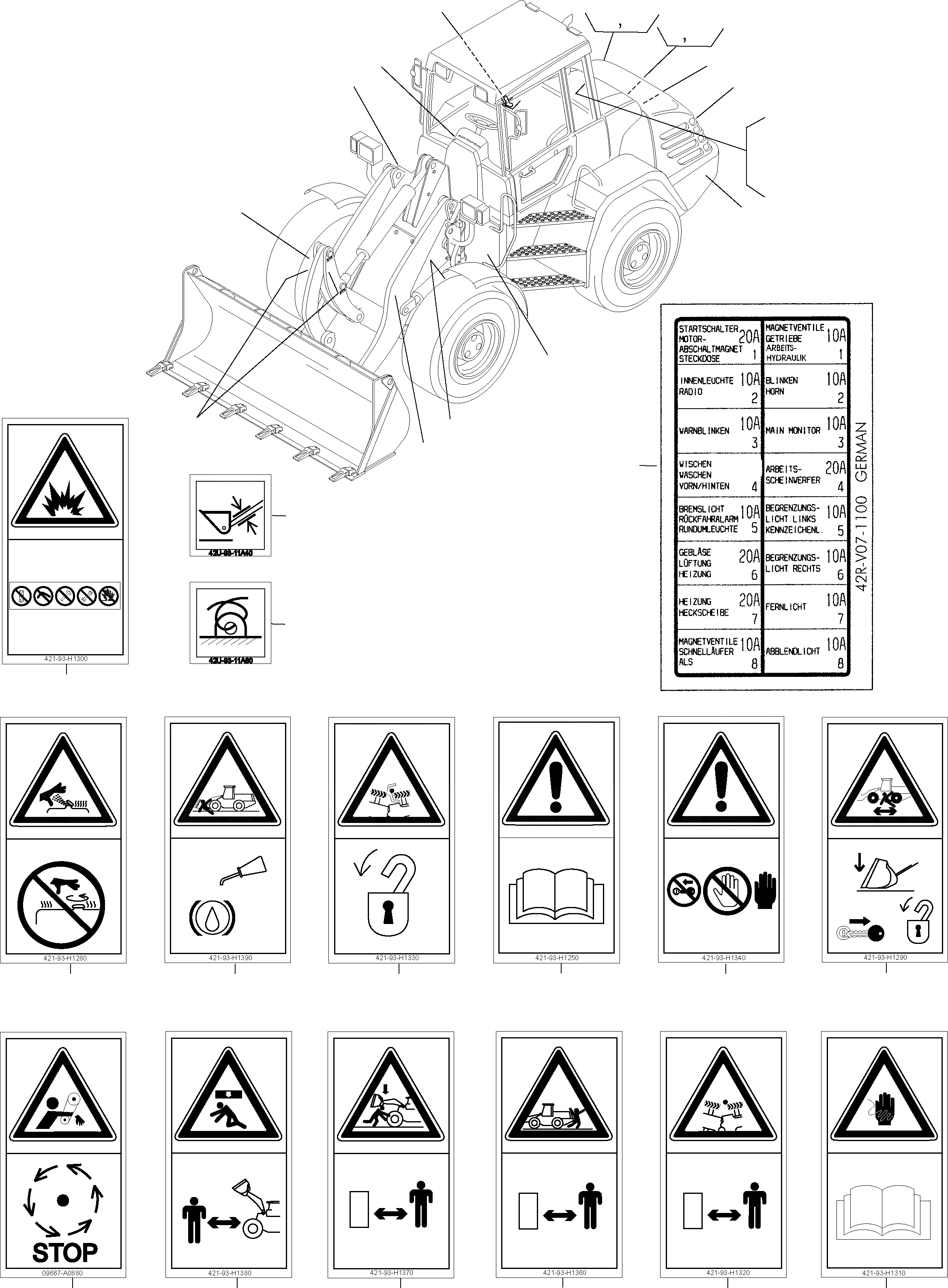 Схема запчастей Komatsu WA115-3 - ТАБЛИЧКИS, ПОРТУГАЛ. ИНСТРУМЕНТ, АКСЕССУАРЫ, БУКВЕНН.